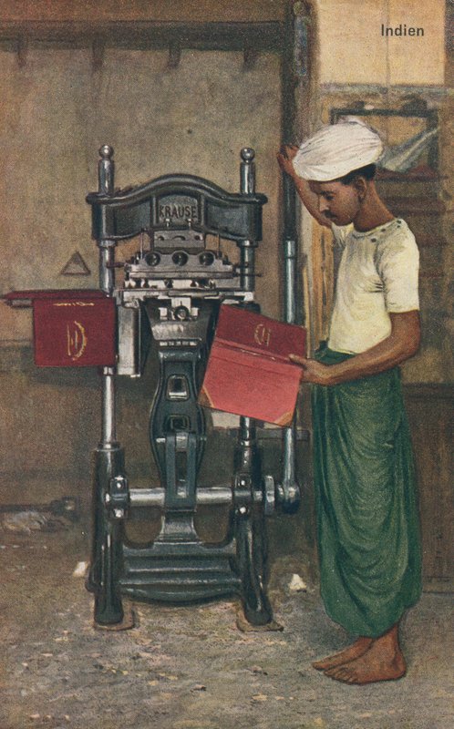 Operador de máquina indiana de English School