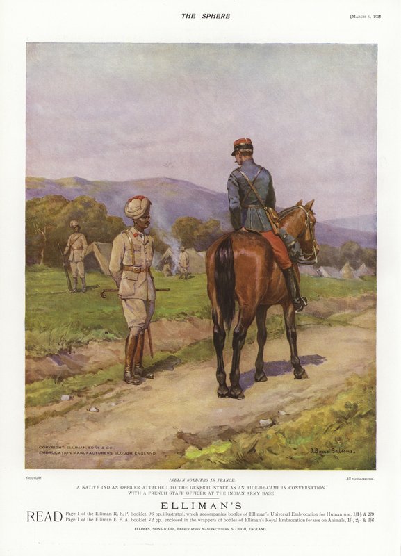Soldados indianos na França, Primeira Guerra Mundial de English School