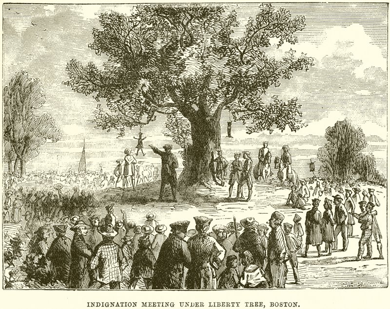 Reunião de indignação sob Liberty Tree, Boston de English School