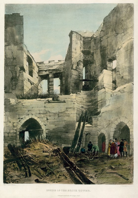 Dentro da Torre de Tijolos, Torre de Londres, 1841 de English School