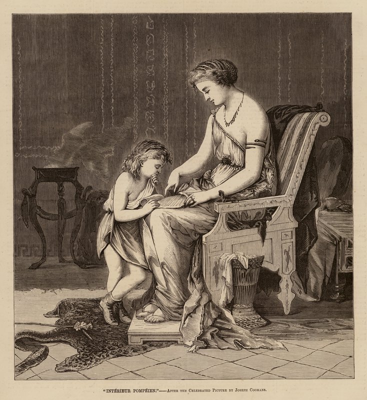 "Pompeia interior" (gravura) de English School