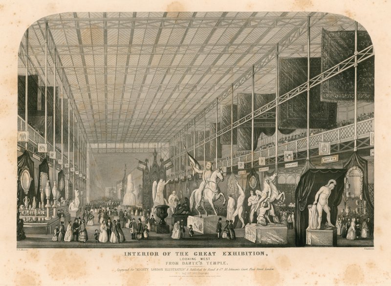 Interior Olhando Oeste do Templo Dantes, Grande Exposição, 1851 de English School