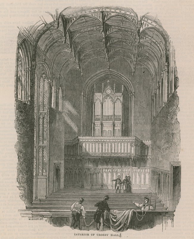 Interior, de, Crosby, corredor de English School