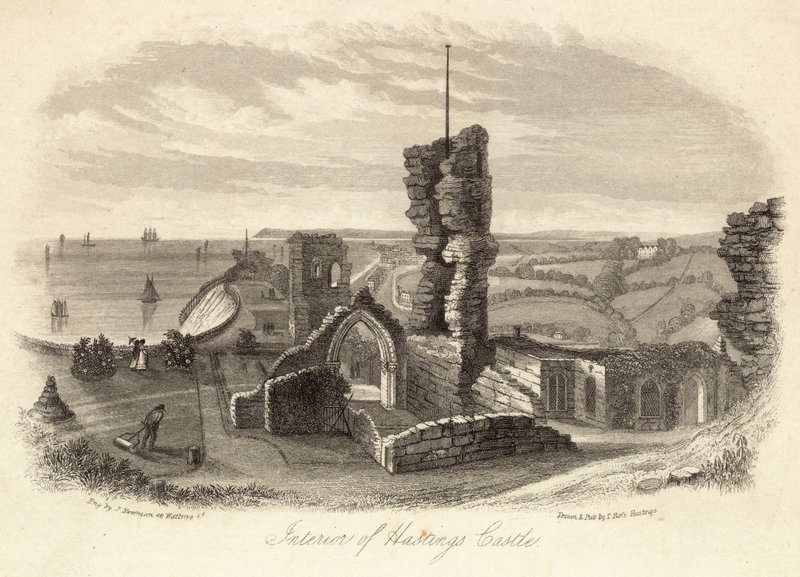 Interior, de, hastings, castelo de English School