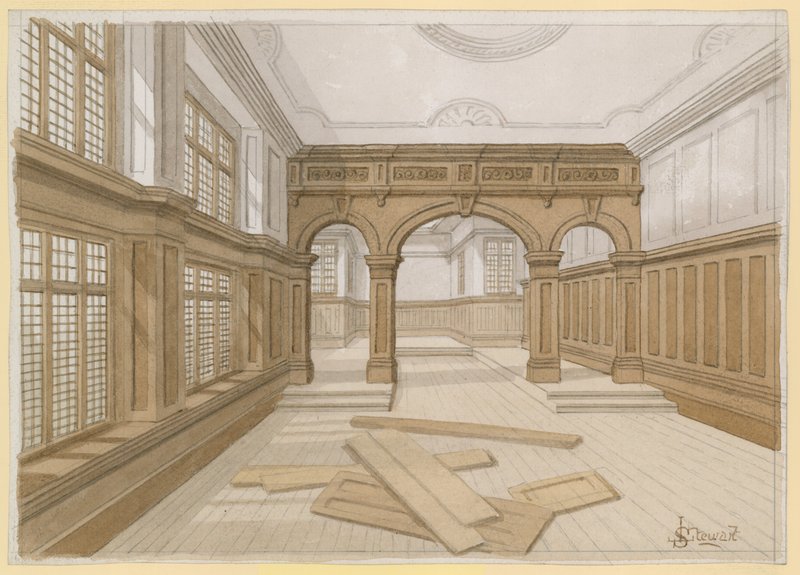 Interior, de, antigas, almirantado, corte, doutor, comum de English School