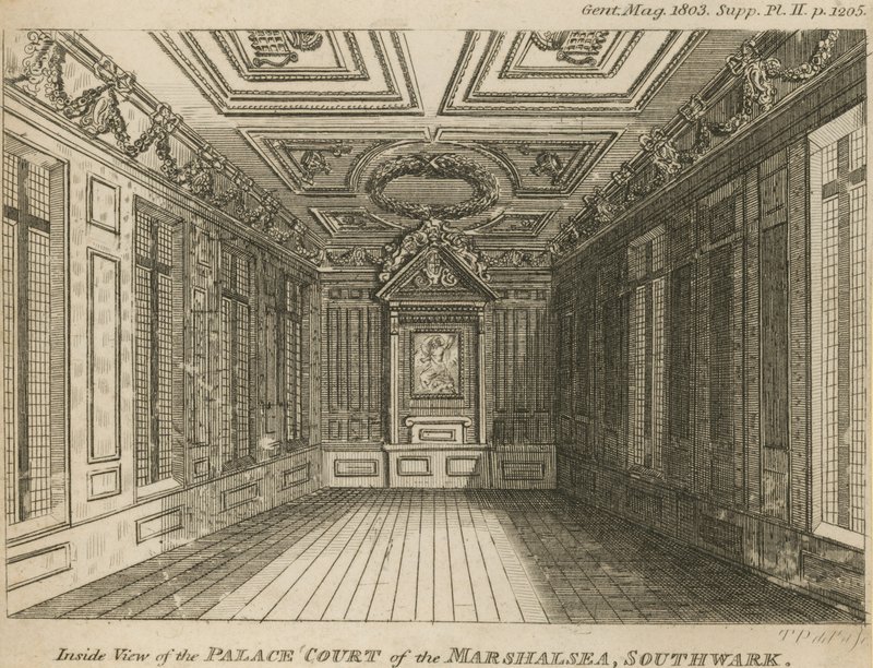 Interior, de, palácio, corte, de, a, Marshalsea, prisão de English School