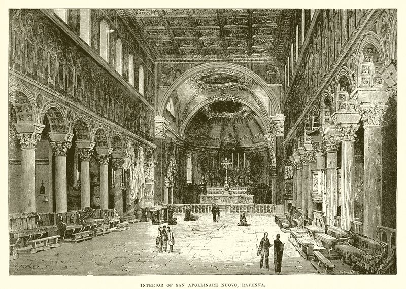 Interior, de, san, apollinare nuovo, ravenna de English School