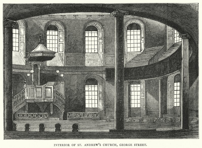 Interior da Igreja de Santo André, Rua George (gravura) de English School
