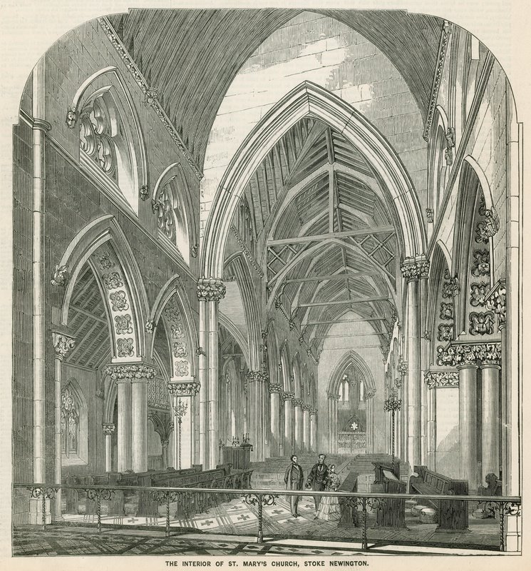Interior, st, marys, igreja, stoke, newington de English School