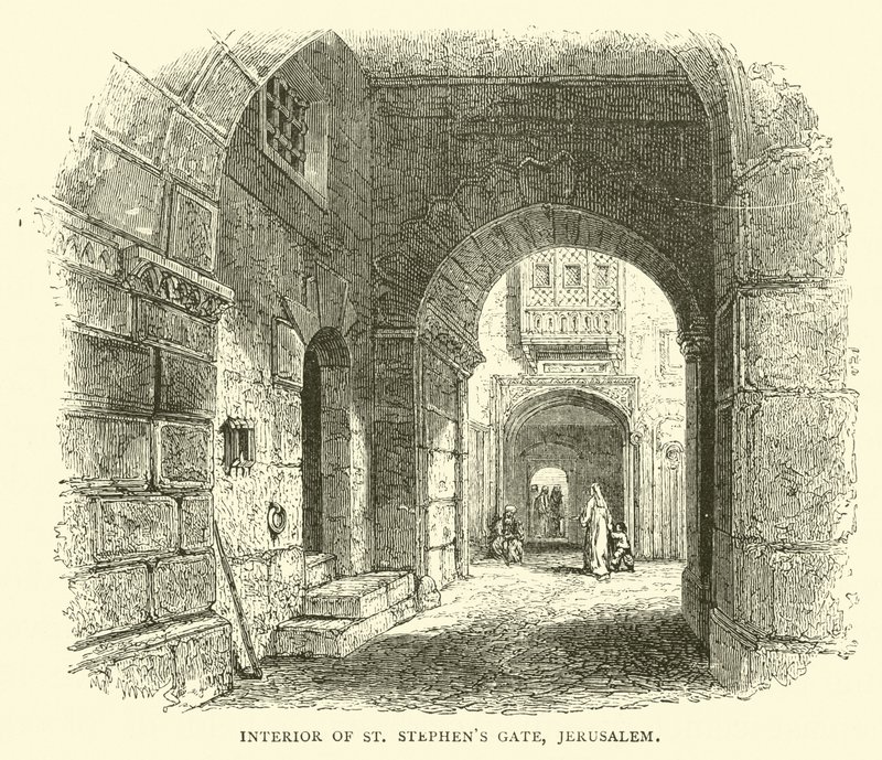 Interior, de, st stephens, portão, jerusalém de English School