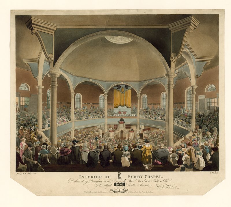 Interior, de, Surry, capela de English School
