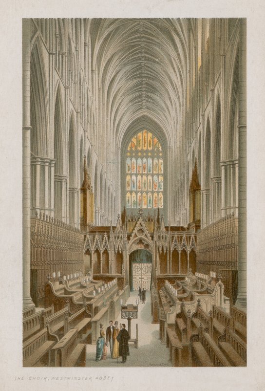 Interior do Coro da Abadia de Westminster de English School