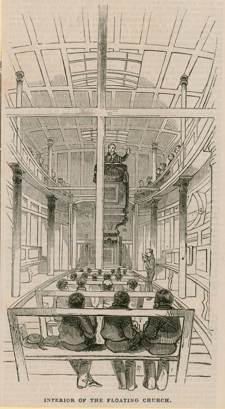 Interior da Igreja Flutuante de English School