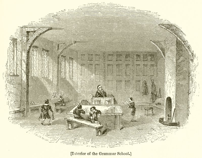 Interior da Escola de Gramática de English School