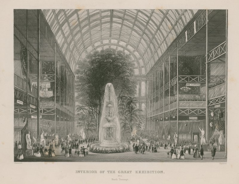 Interior da Grande Exposição, 1851, North Transept de English School