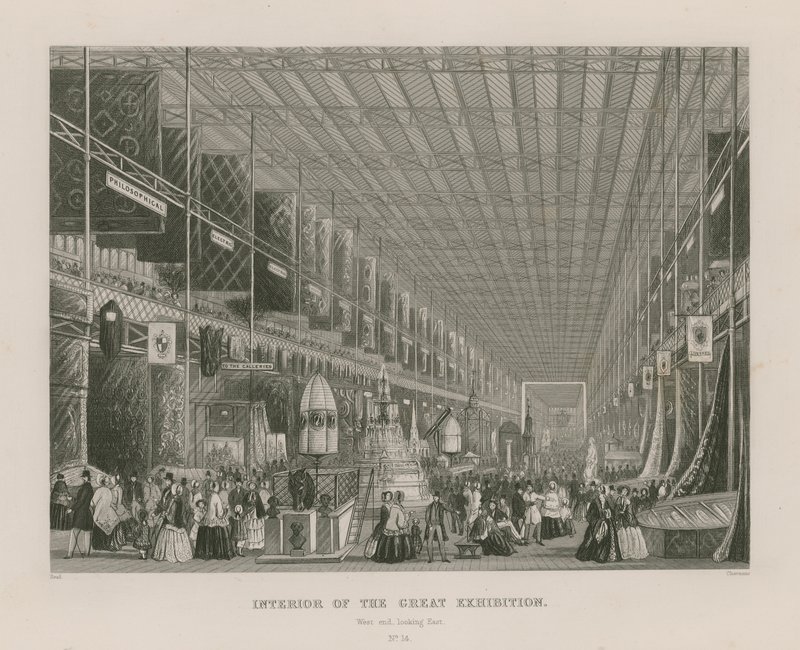 Interior da Grande Exposição, 1851, extremidade oeste olhando para o leste de English School