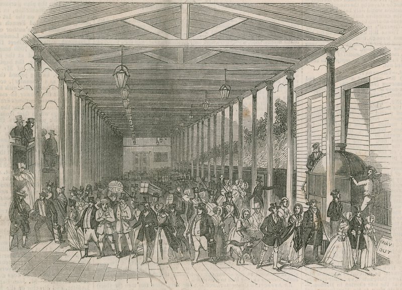 Interior do terminal ferroviário Great Western de English School
