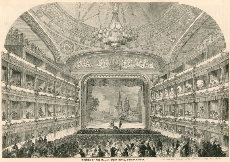 Interior, de, a, italiano, ópera, casa, Covent, jardim, londres de English School