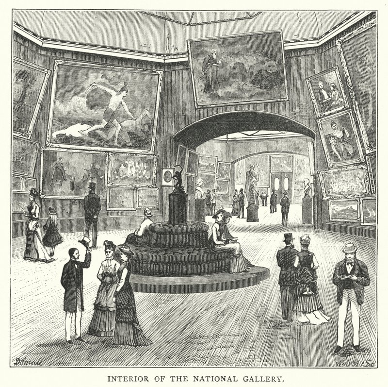 Interior da Galeria Nacional (gravura) de English School