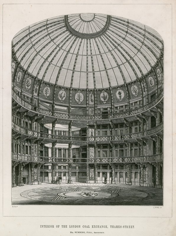 Interior da nova troca de carvão, Thames Street de English School