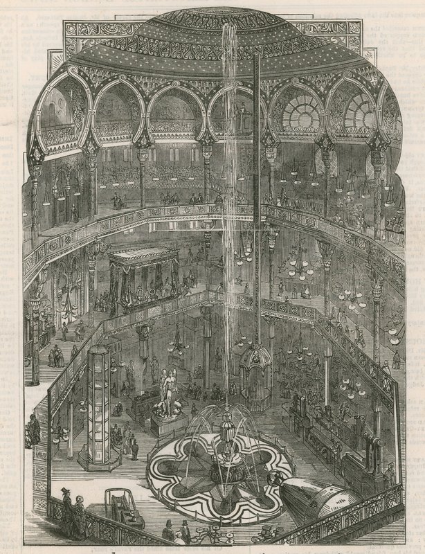 Interior do Panopticon, Leicester Square, Londres de English School
