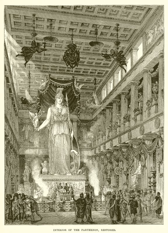 Interior do Partenon, restaurado de English School