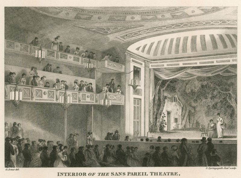 Interior do Teatro Unparallel (Teatro Adelphi), Londres de English School