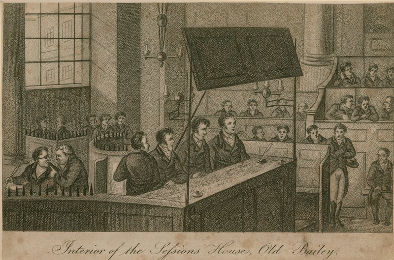 Interior da Casa das Sessões, Old Bailey de English School
