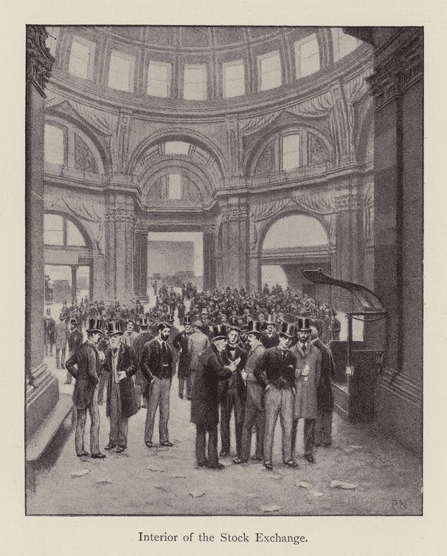 Interior da Bolsa de Valores de English School