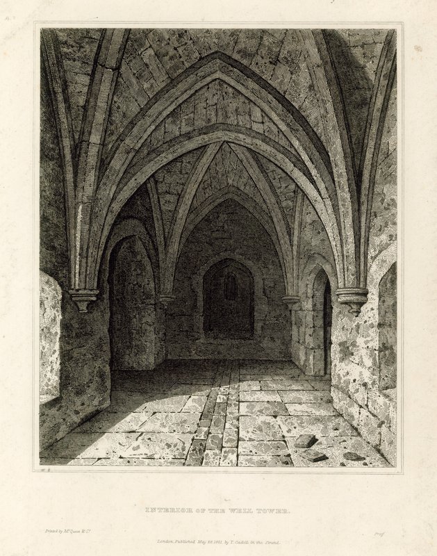 Interior da torre do poço de English School