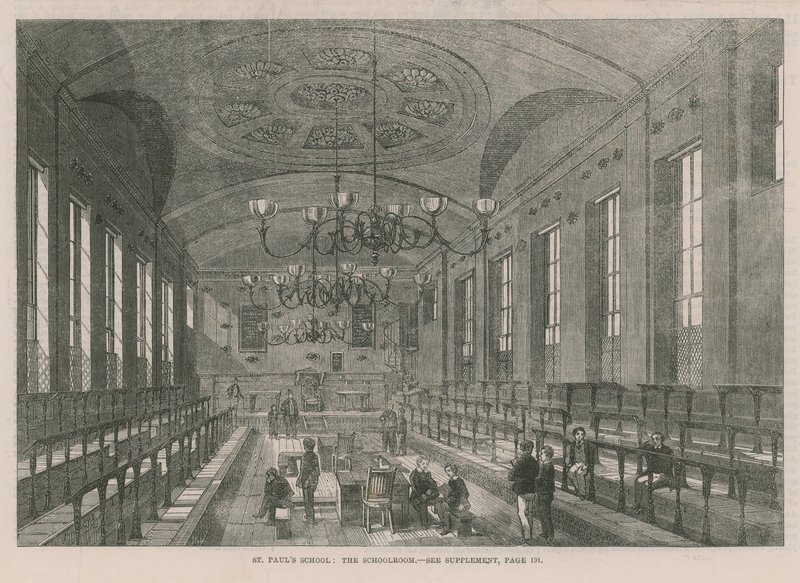 Interior da sala de aula em St Pauls School de English School