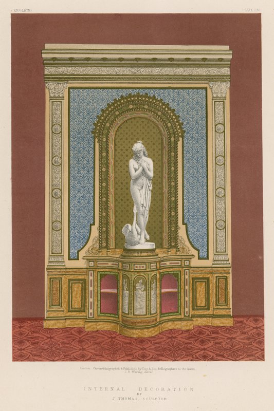 Decoração interna por J Thomas, Sculptor de English School