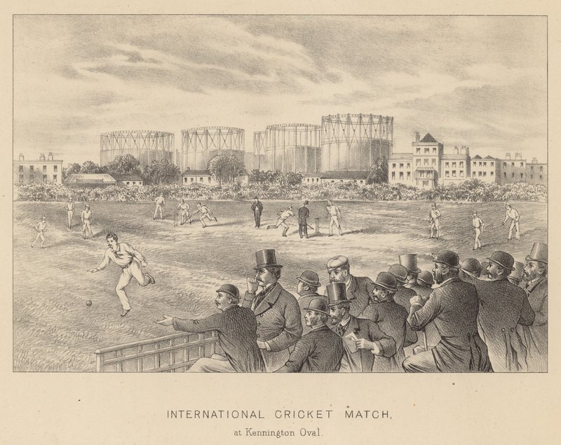 Jogo internacional de críquete no Kennington Oval de English School