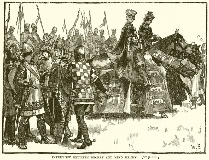 Entrevista entre Becket e King Henry de English School