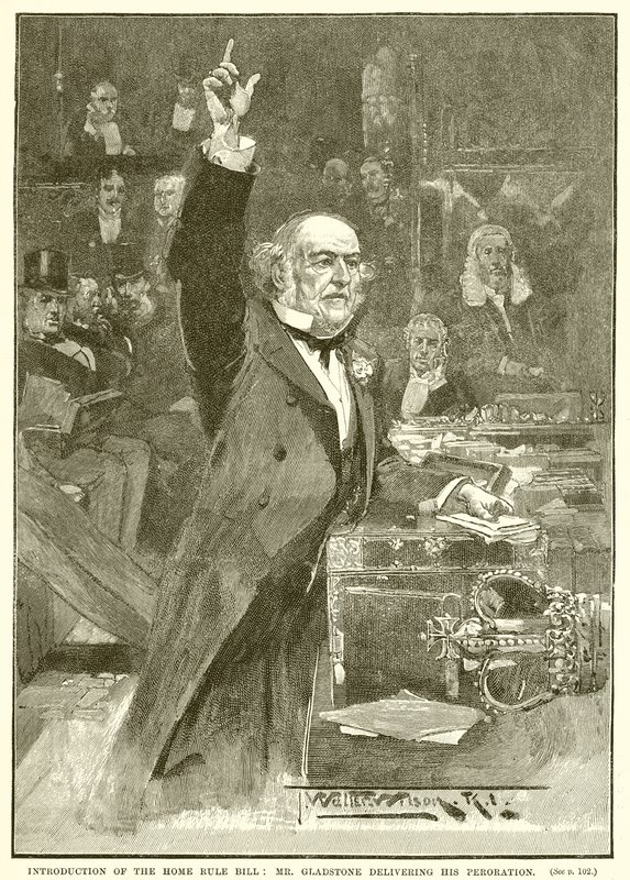 Introdução do Projeto de Lei Inicial: Sr. Gladstone, entregando sua Peroração de English School