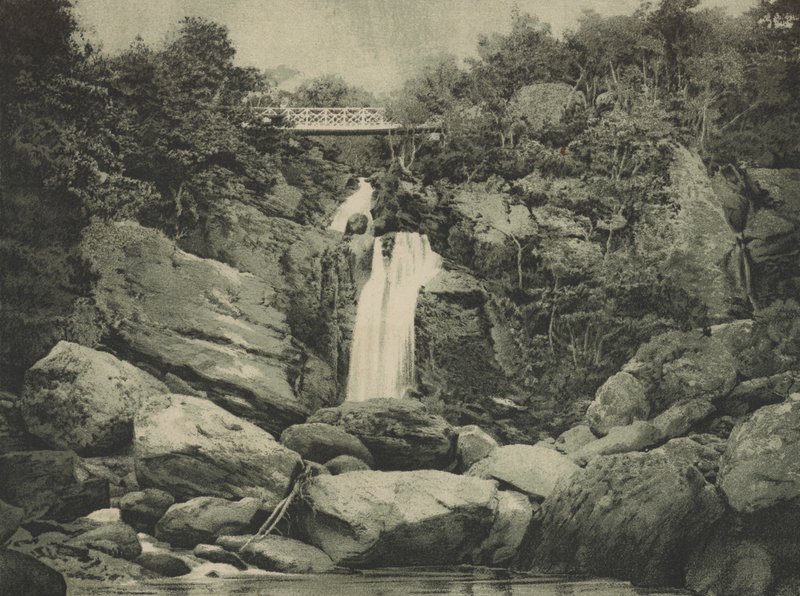 Inversnaid Falls, Loch Lomond (chromolitho) de English School