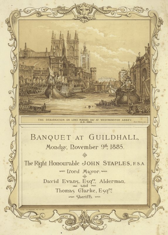 Convite para um banquete no Guildhall de English School