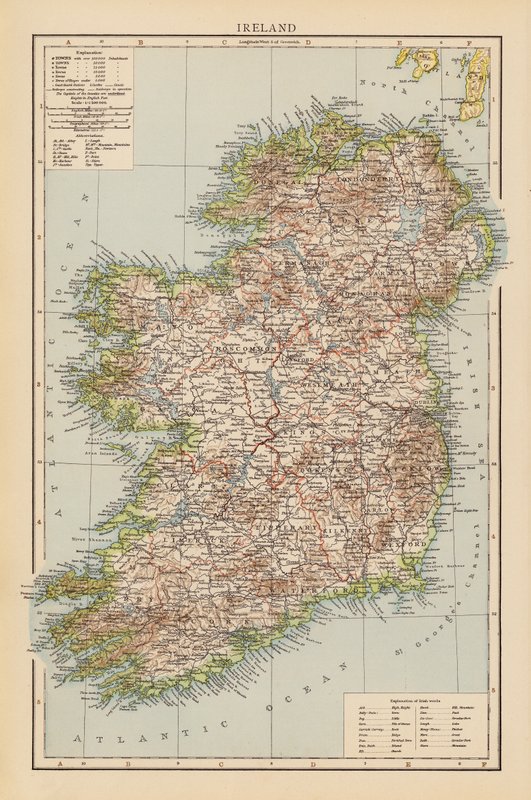 Irlanda (litografia a cores) de English School
