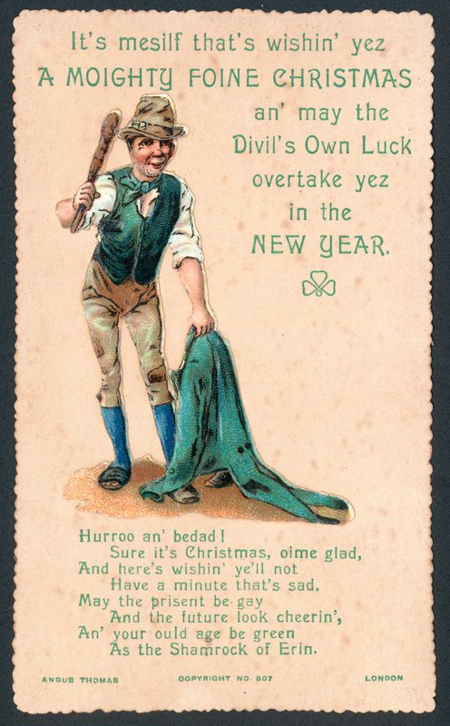 Cartão de cumprimentos de Natal irlandês de English School