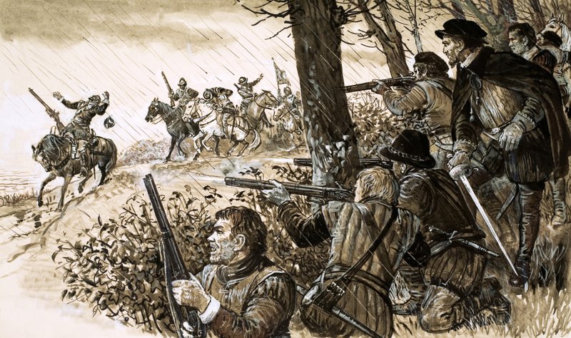 Rebeldes irlandeses sob o comando de Gerald, décimo quarto conde de Desmond de English School