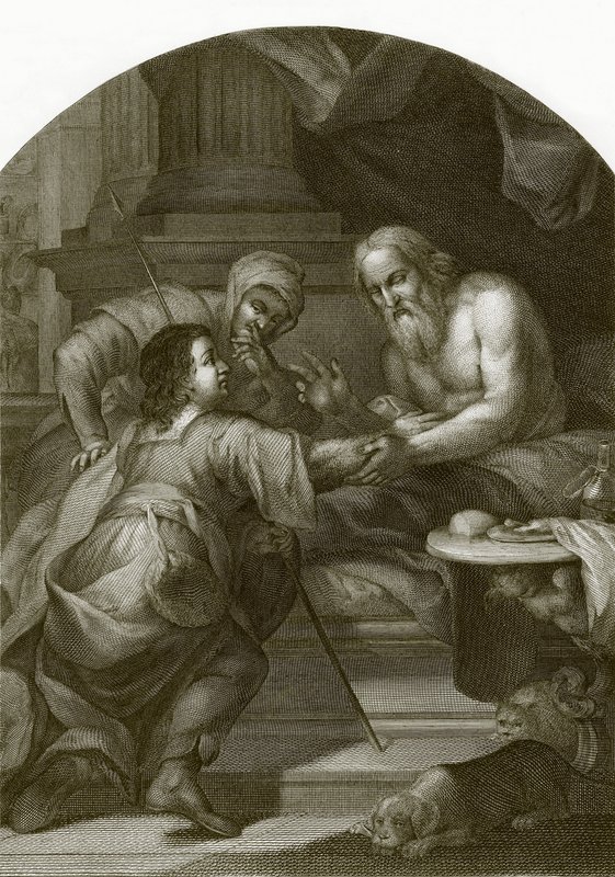 Isaac abençoando Jacob de English School