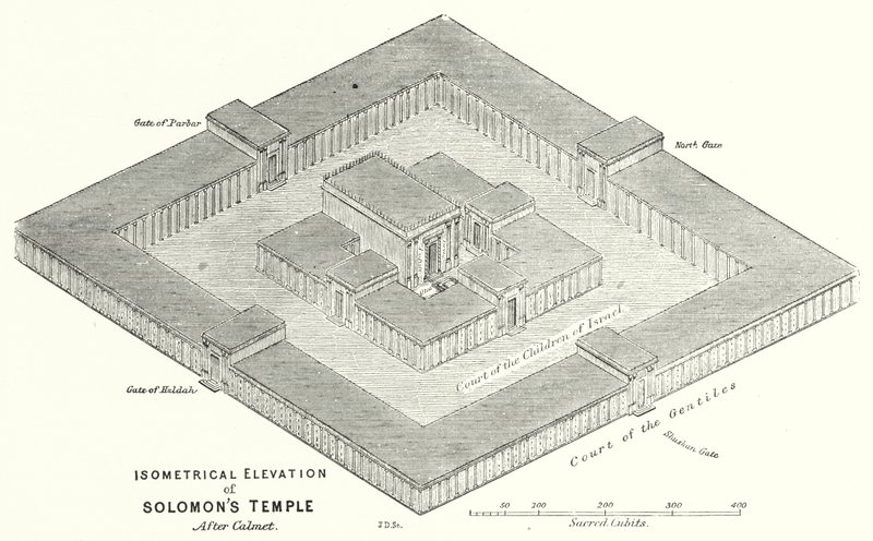 Elevação Isométrica do Templo de Salomão, depois de Calmet (gravura) de English School