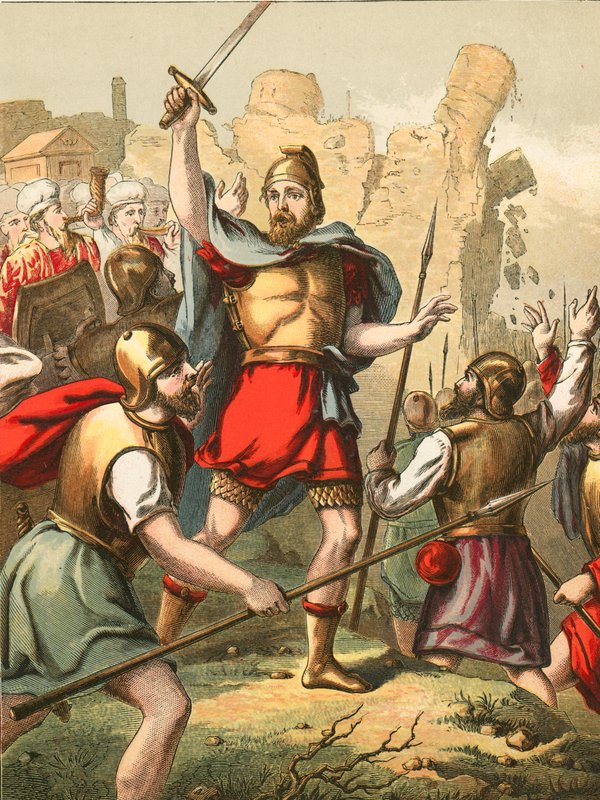 Israelitas abrangendo as muralhas de Jericó de English School