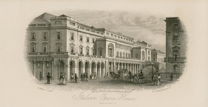 Casa de ópera italiana, Haymarket, Londres de English School