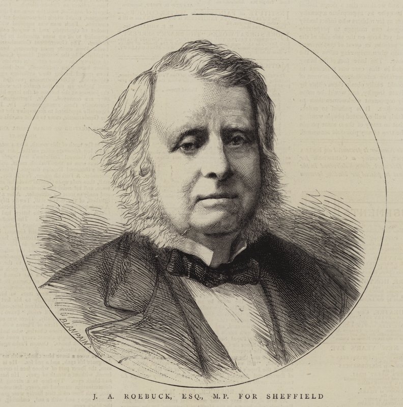 J A Roebuck, Esquire, MP para Sheffield (gravura) de English School
