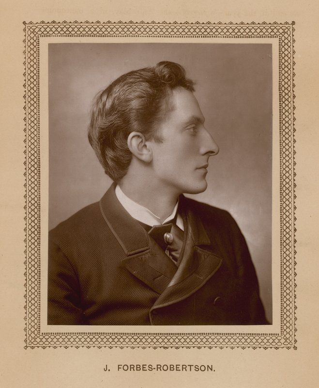 J Forbes-Robertson, de uma fotografia tirada especialmente para o teatro de English School