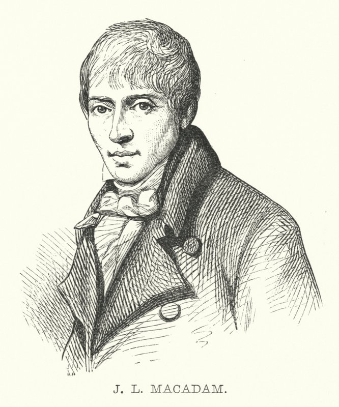J L MacAdam (gravura) de English School