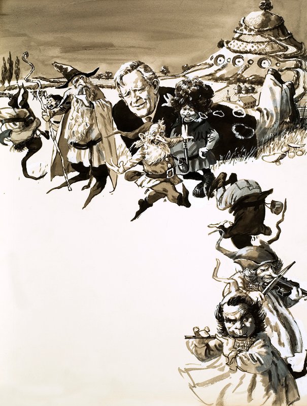 JRR Tolkien e personagens do Senhor dos Anéis de English School
