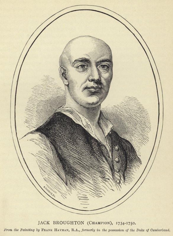 Jack Broughton, campeão, 1734-1750, da pintura por Frank Hayman, RA, anteriormente na posse do duque de Cumberland de English School