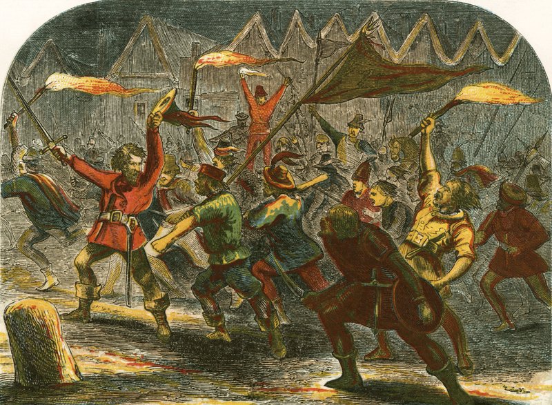 Jack Cade atacando Londres à noite de English School